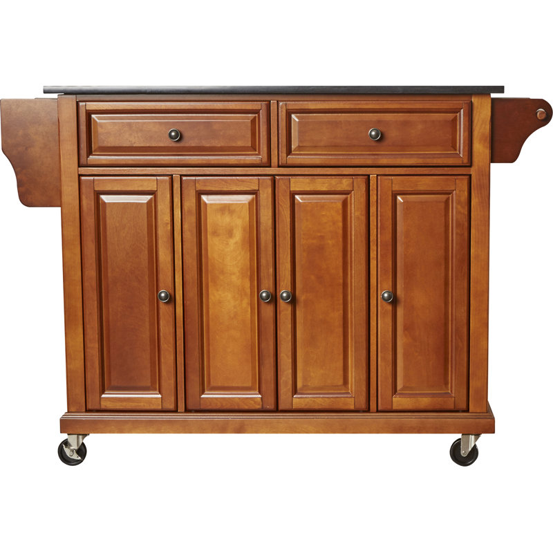 Three Posts™ Royce Granite Kitchen Island & Reviews Wayfair